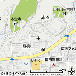 秋田県秋田市広面昼寝34周辺の地図
