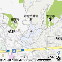秋田県秋田市蛇野周辺の地図