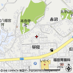 秋田県秋田市広面昼寝20周辺の地図