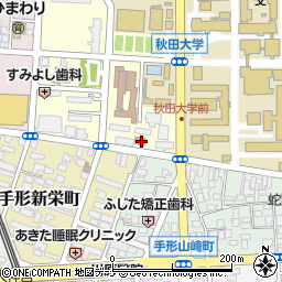 秋田東警察署手形交番周辺の地図