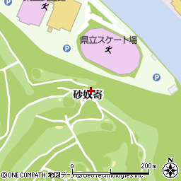 秋田県秋田市新屋町砂奴寄周辺の地図