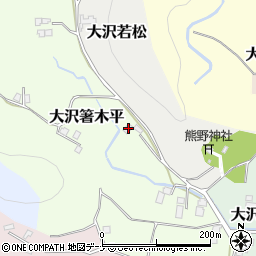 岩手県滝沢市大沢箸木平周辺の地図
