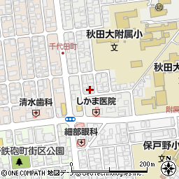 秋田県秋田市保戸野原の町9-50周辺の地図