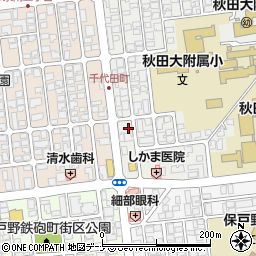 秋田県秋田市保戸野原の町9-11周辺の地図