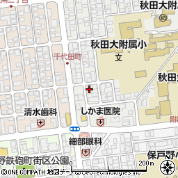 秋田県秋田市保戸野原の町9-15周辺の地図