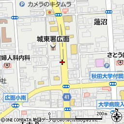 秋田県秋田市広面堤敷周辺の地図