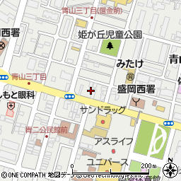 岩手県盛岡市青山3丁目16周辺の地図