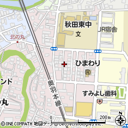 秋田県秋田市手形休下町周辺の地図