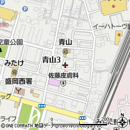 岩手県盛岡市青山3丁目6周辺の地図