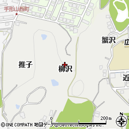 秋田県秋田市広面柳沢周辺の地図