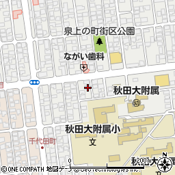 秋田県秋田市保戸野原の町16-10周辺の地図