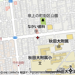秋田県秋田市保戸野原の町16-9周辺の地図