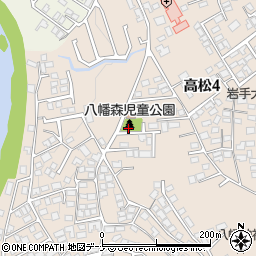 八幡森児童公園周辺の地図