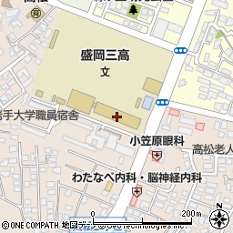 岩手県立盛岡第三高等学校周辺の地図