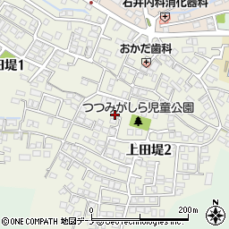 岩手県盛岡市上田堤周辺の地図