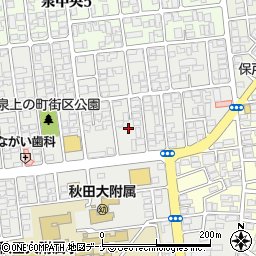 秋田県秋田市泉南3丁目21周辺の地図