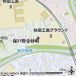 秋田県秋田市保戸野金砂町周辺の地図