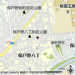 秋田県秋田市保戸野八丁18-18周辺の地図