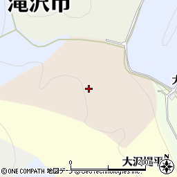 岩手県滝沢市大沢野老平周辺の地図