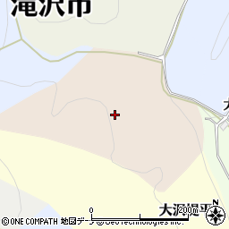 岩手県滝沢市大沢野老平周辺の地図