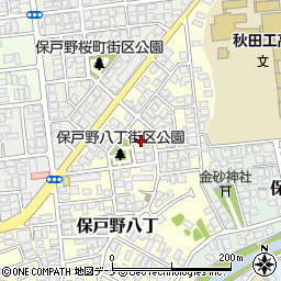 秋田県秋田市保戸野八丁18周辺の地図