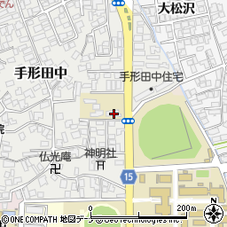 秋田大手形寮周辺の地図