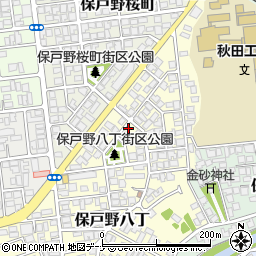 秋田県秋田市保戸野八丁18-10周辺の地図