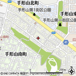 秋田県秋田市手形山中町周辺の地図