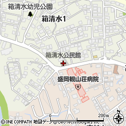 箱清水公民館周辺の地図