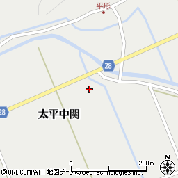 秋田県秋田市太平中関五城目下段周辺の地図