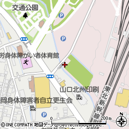 盛岡市　青山墓園周辺の地図