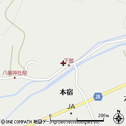 秋田県秋田市太平中関下館周辺の地図