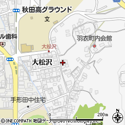 秋田県秋田市手形大沢394-2周辺の地図