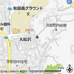 秋田県秋田市手形大沢394周辺の地図