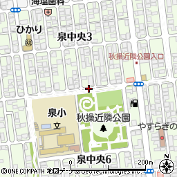 秋田県秋田市泉中央周辺の地図