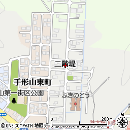 秋田県秋田市広面二階堤周辺の地図