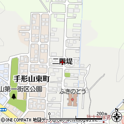 秋田県秋田市広面（二階堤）周辺の地図
