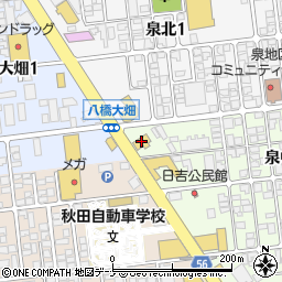 マクドナルド秋田新国道店周辺の地図
