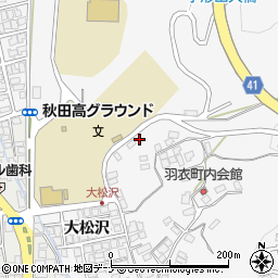 秋田県秋田市手形大沢364周辺の地図
