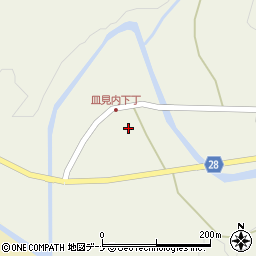 秋田県秋田市太平山谷（下皿見内）周辺の地図