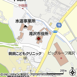 滝沢市役所周辺の地図