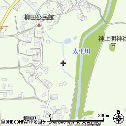 秋田県秋田市柳田周辺の地図
