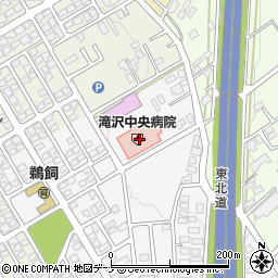 北日本銀行滝沢中央病院 ＡＴＭ周辺の地図