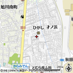 秋田県秋田市手形扇田周辺の地図