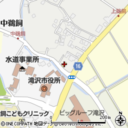 ファミリーマート滝沢市役所前店周辺の地図