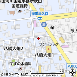 株式会社八木園　秋田営業所周辺の地図