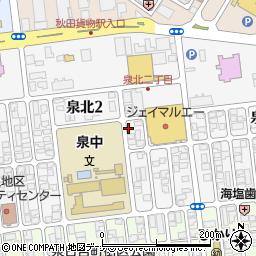秋田県秋田市泉北周辺の地図