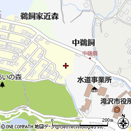 岩手県滝沢市鵜飼鰍森周辺の地図