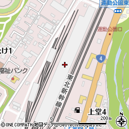 新幹線車庫周辺の地図