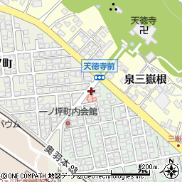 天徳寺前周辺の地図